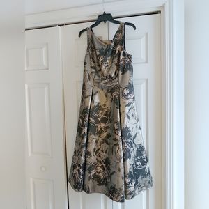 Aidan Mattox Women's Black & Gold - Fit & Flare Formal Dress - Pockets - NWT